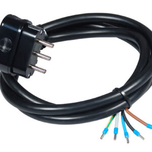 Kabel priključni trofazni 5x2,5 2m crni